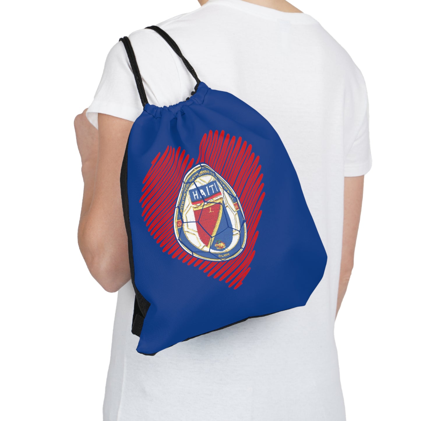 Haiti Futbol Outdoor Drawstring Bag