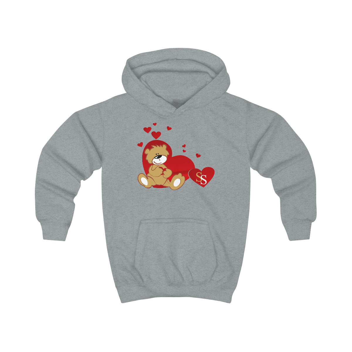 Teddy Bear Heart Kids Hoodie