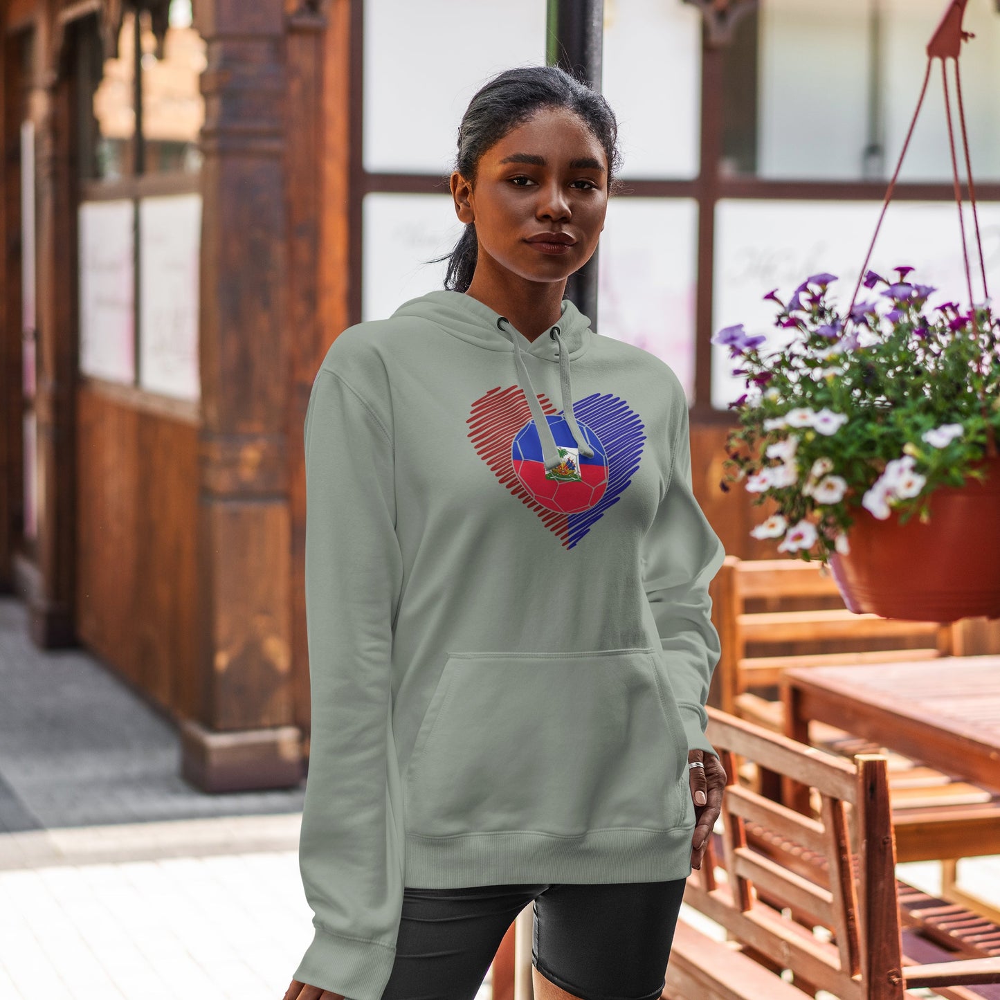 HAITI WOMEN HOODED SWEATSHIRT HEATHER-GRAY