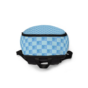 Light Blue Unisex Fabric Backpack