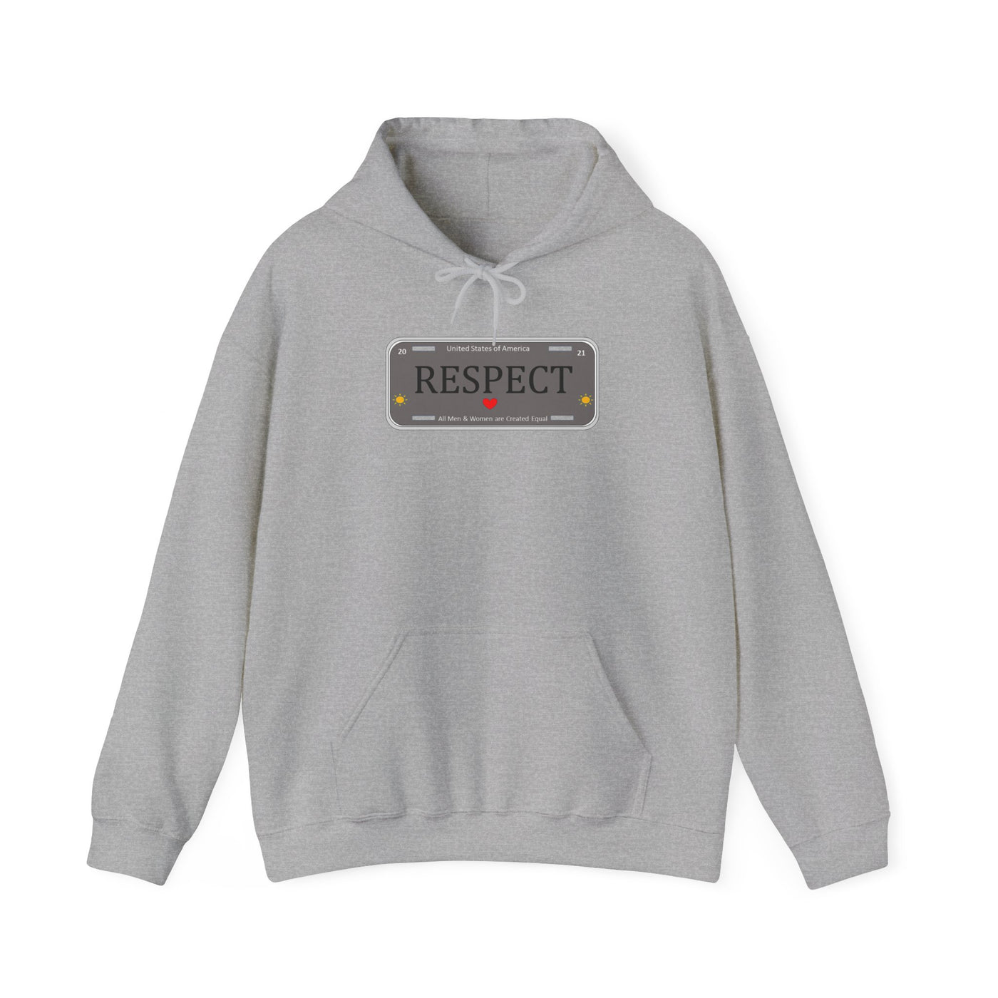 RESPECT Gray Unisex Heavy Blend™ Hooded Sweatshirt