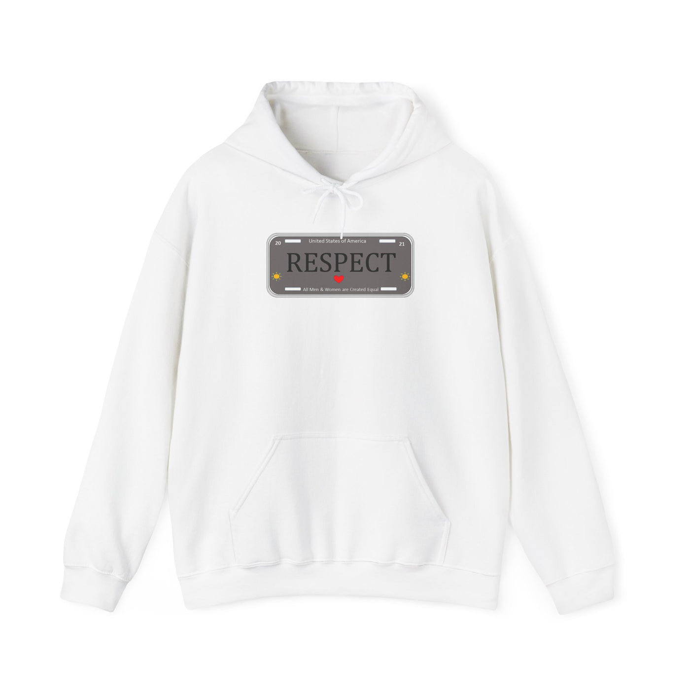 RESPECT Gray Unisex Heavy Blend™ Hooded Sweatshirt