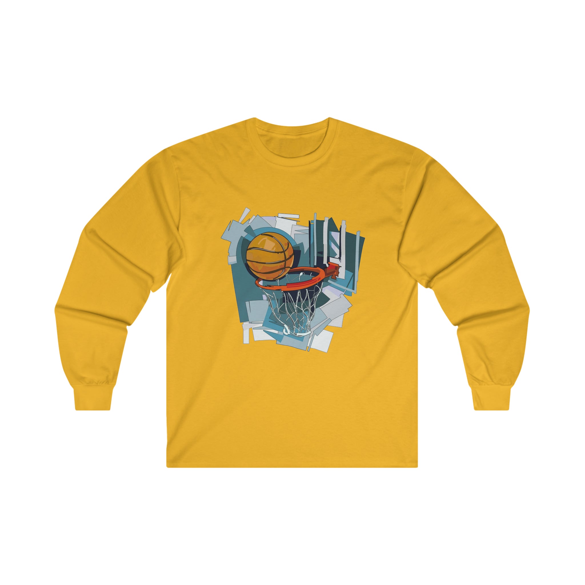 Basketball & Rim Long Sleeve Tee