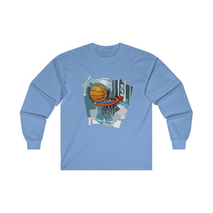 Basketball & Rim Long Sleeve Tee
