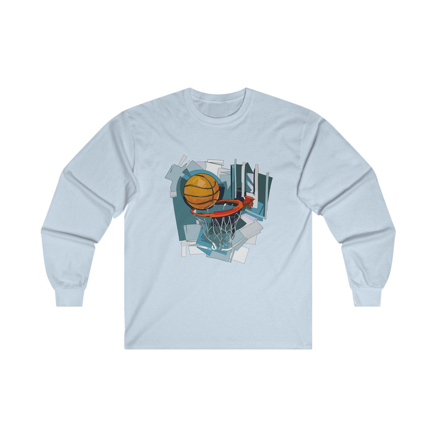 Basketball & Rim Long Sleeve Tee