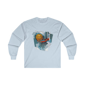 Basketball & Rim Long Sleeve Tee
