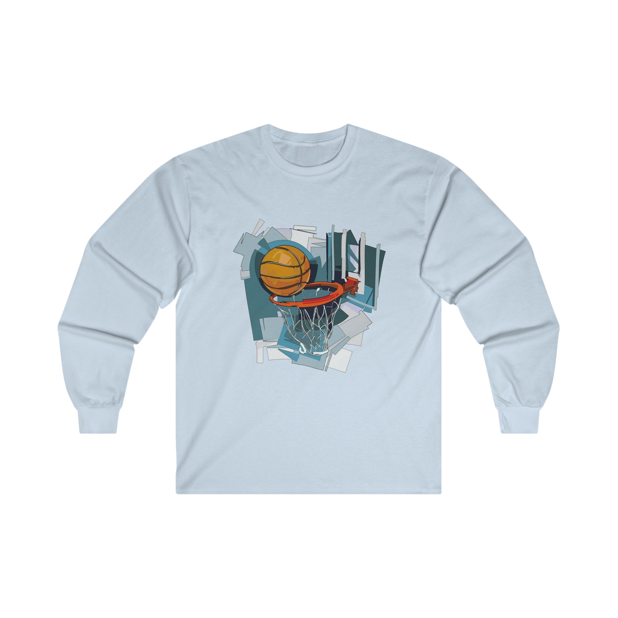 Basketball & Rim Long Sleeve Tee