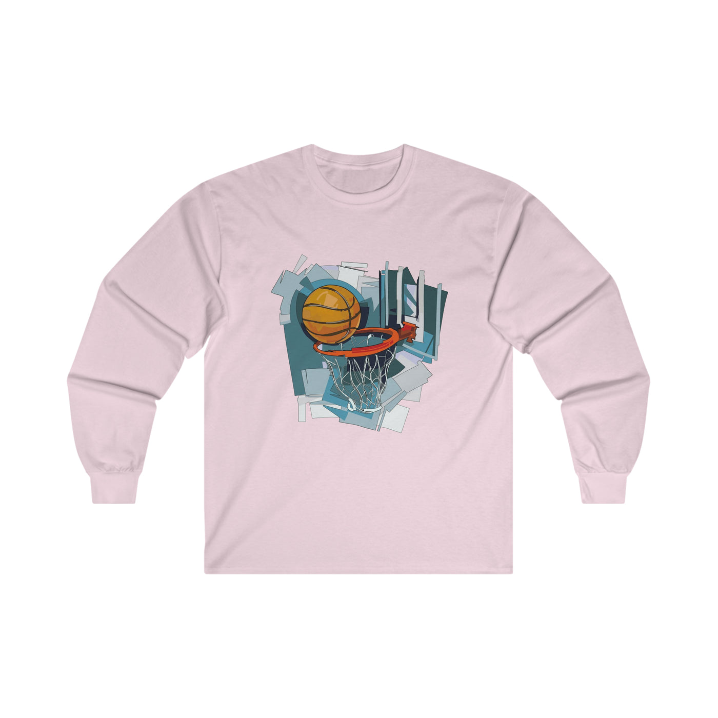 Basketball & Rim Long Sleeve Tee