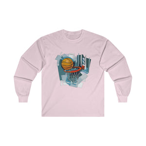 Basketball & Rim Long Sleeve Tee