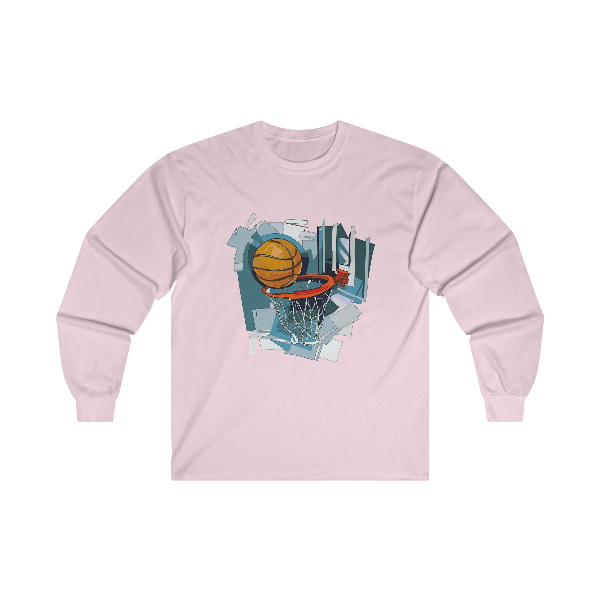 Basketball & Rim Long Sleeve Tee