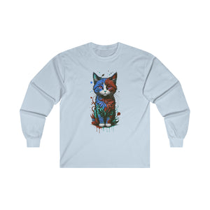 Blue Cat Long Sleeve Tee