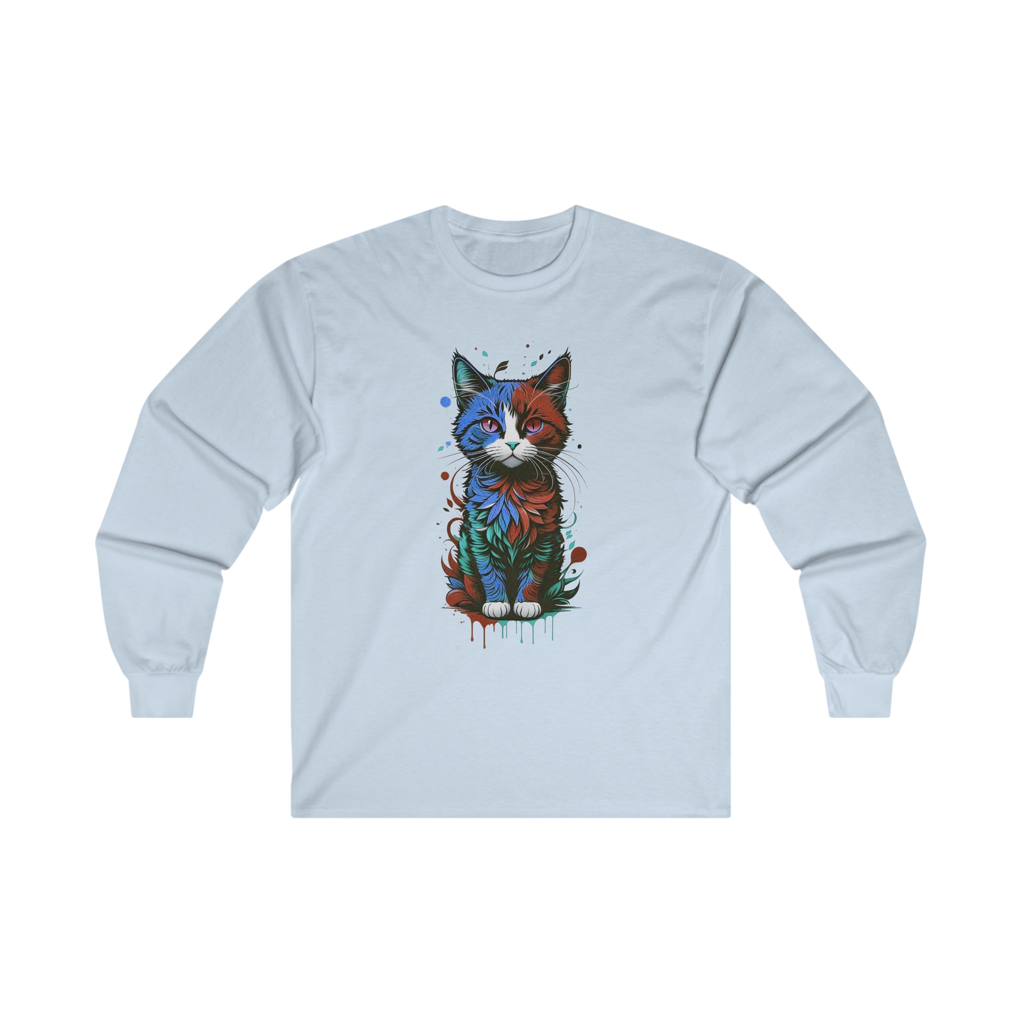 Blue Cat Long Sleeve Tee