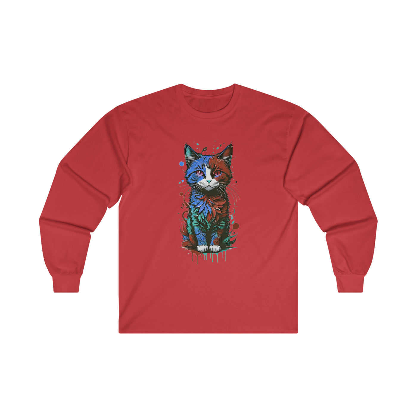 Blue Cat Long Sleeve Tee