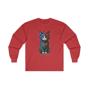 Blue Cat Long Sleeve Tee