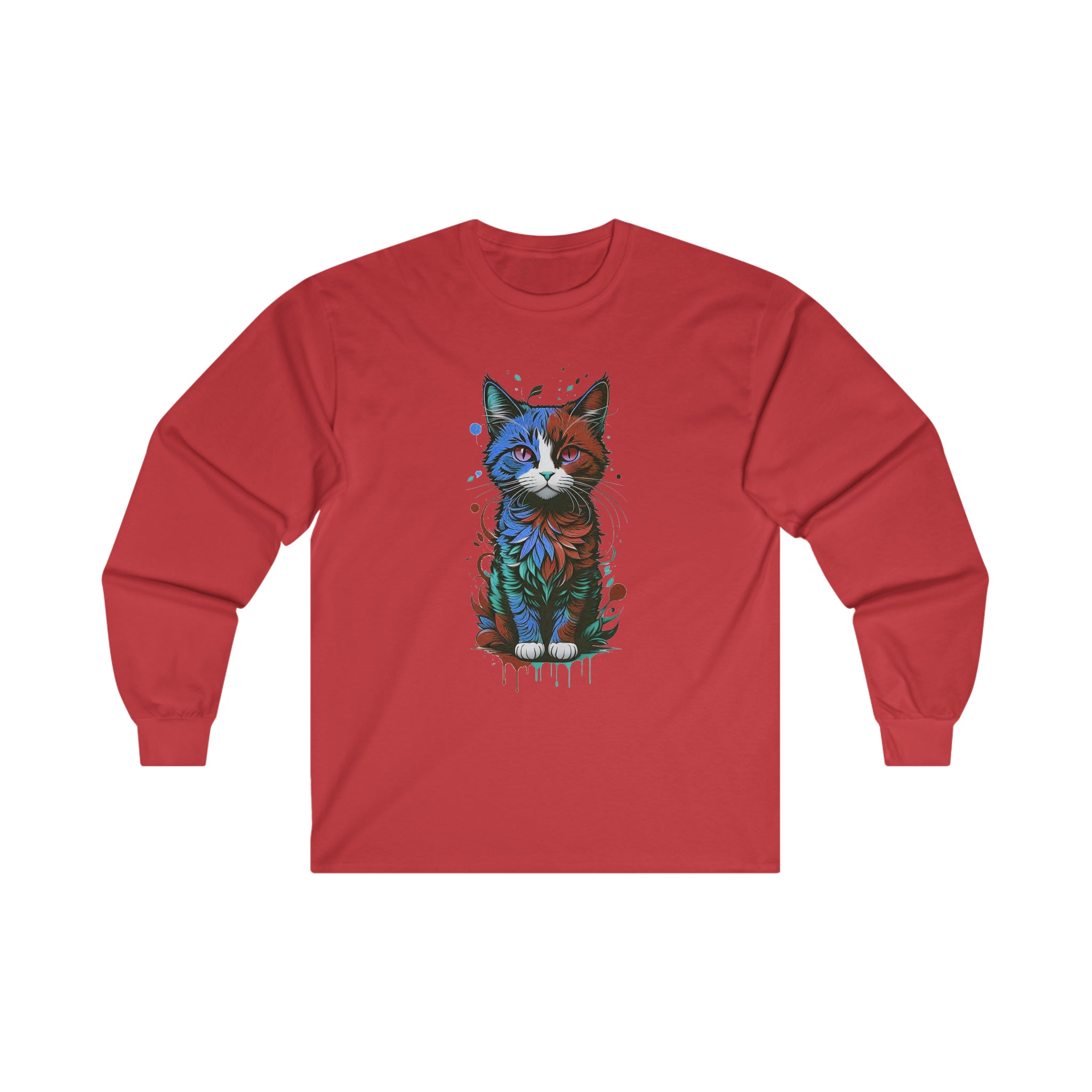 Blue Cat Long Sleeve Tee