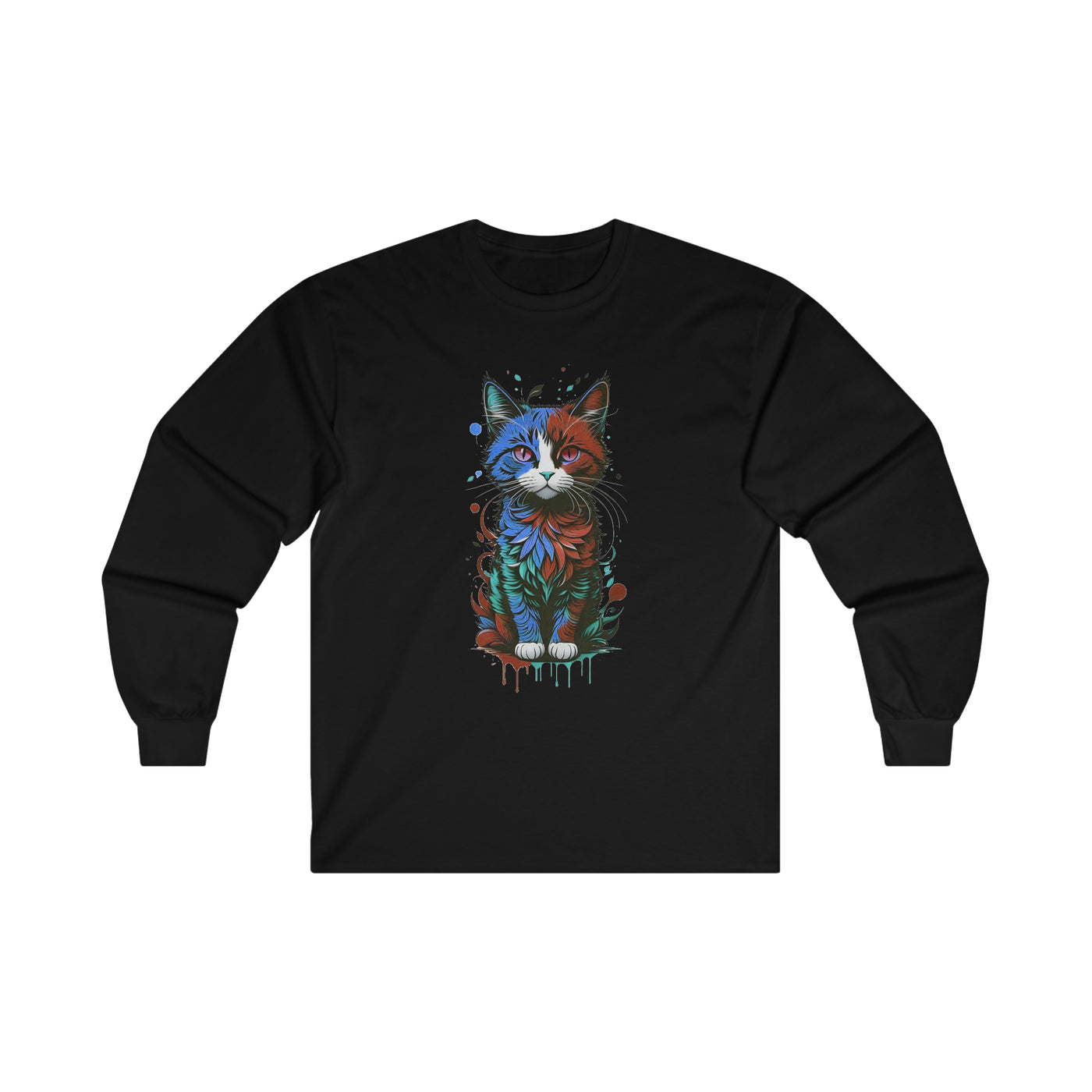 Blue Cat Long Sleeve Tee