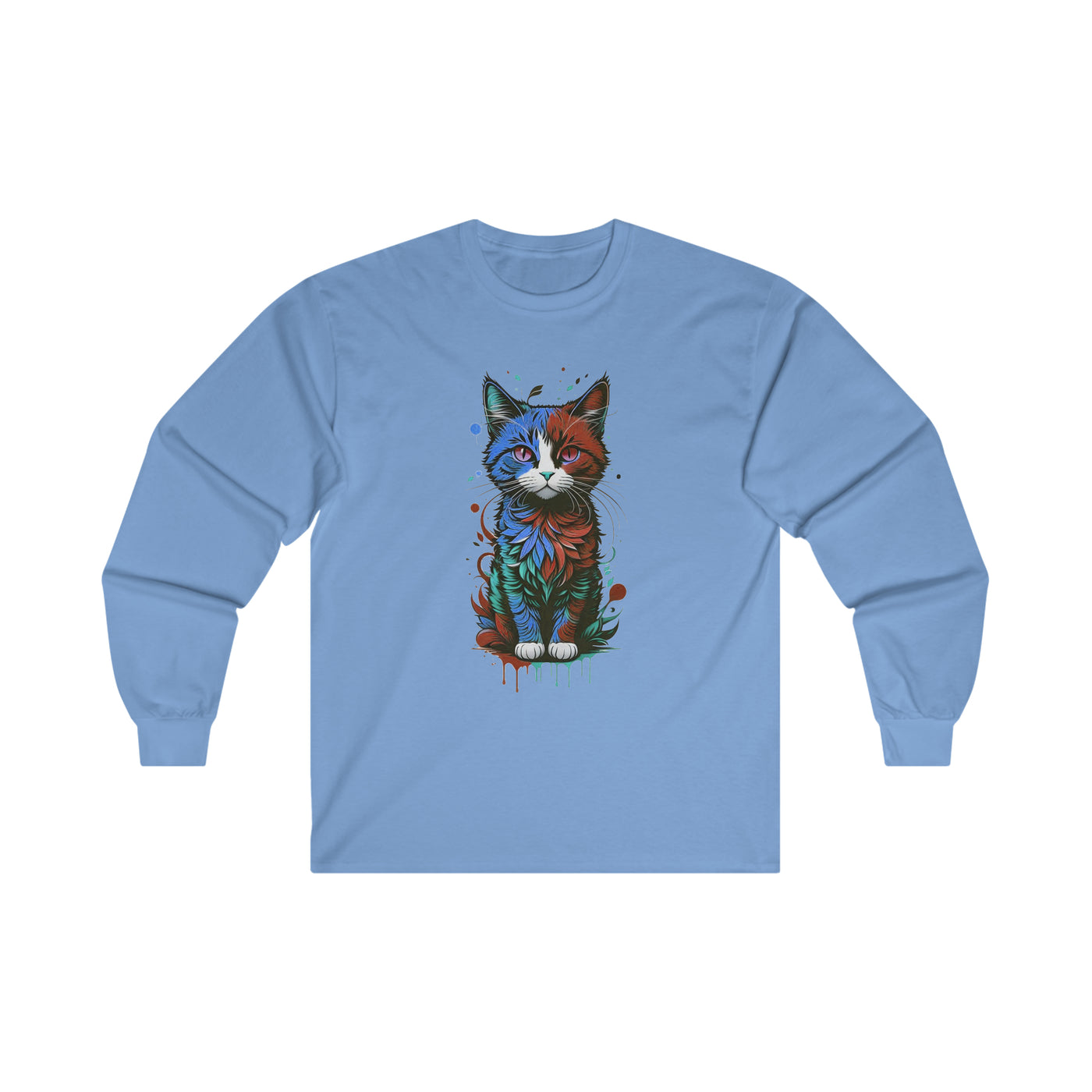 Blue Cat Long Sleeve Tee