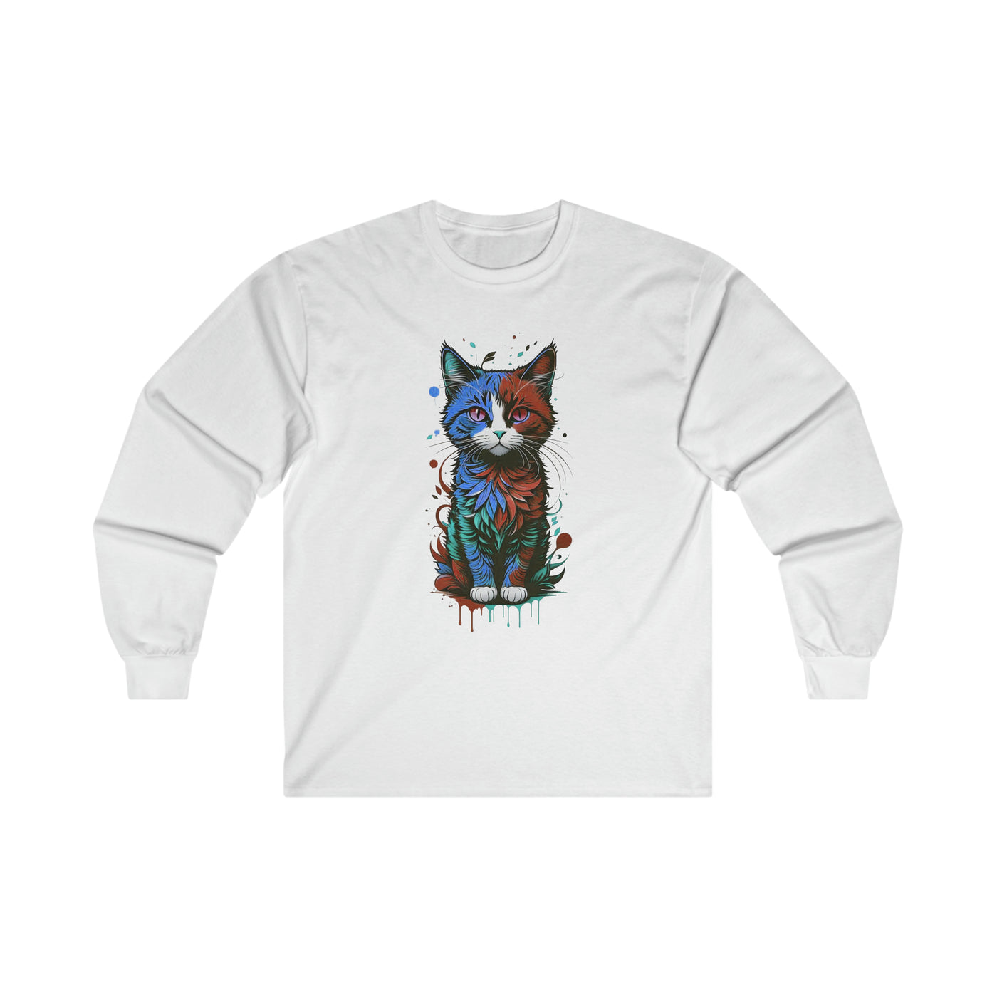 Blue Cat Long Sleeve Tee