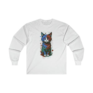 Blue Cat Long Sleeve Tee