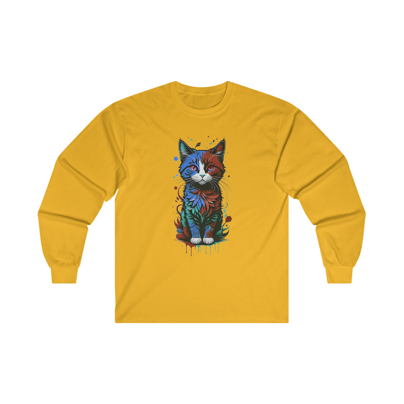 Blue Cat Long Sleeve Tee