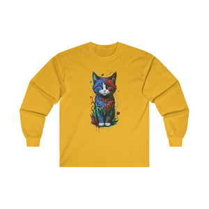 Blue Cat Long Sleeve Tee