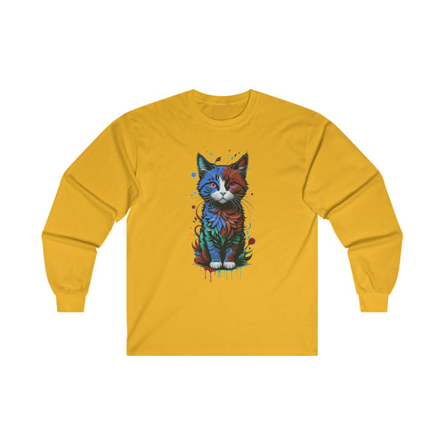 Blue Cat Long Sleeve Tee