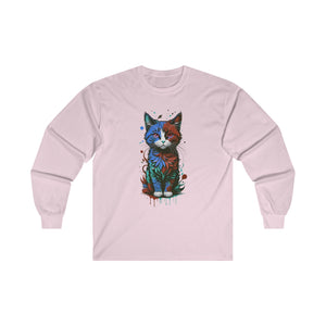 Blue Cat Long Sleeve Tee