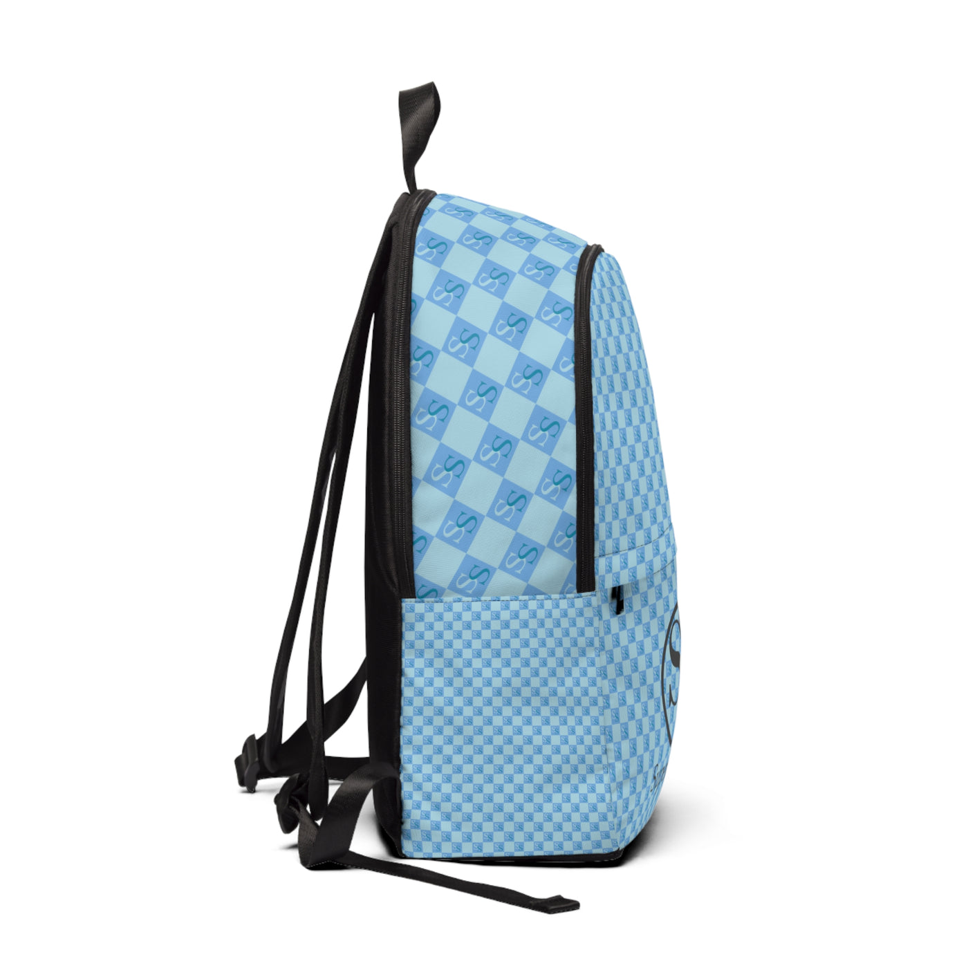 Light Blue Unisex Fabric Backpack
