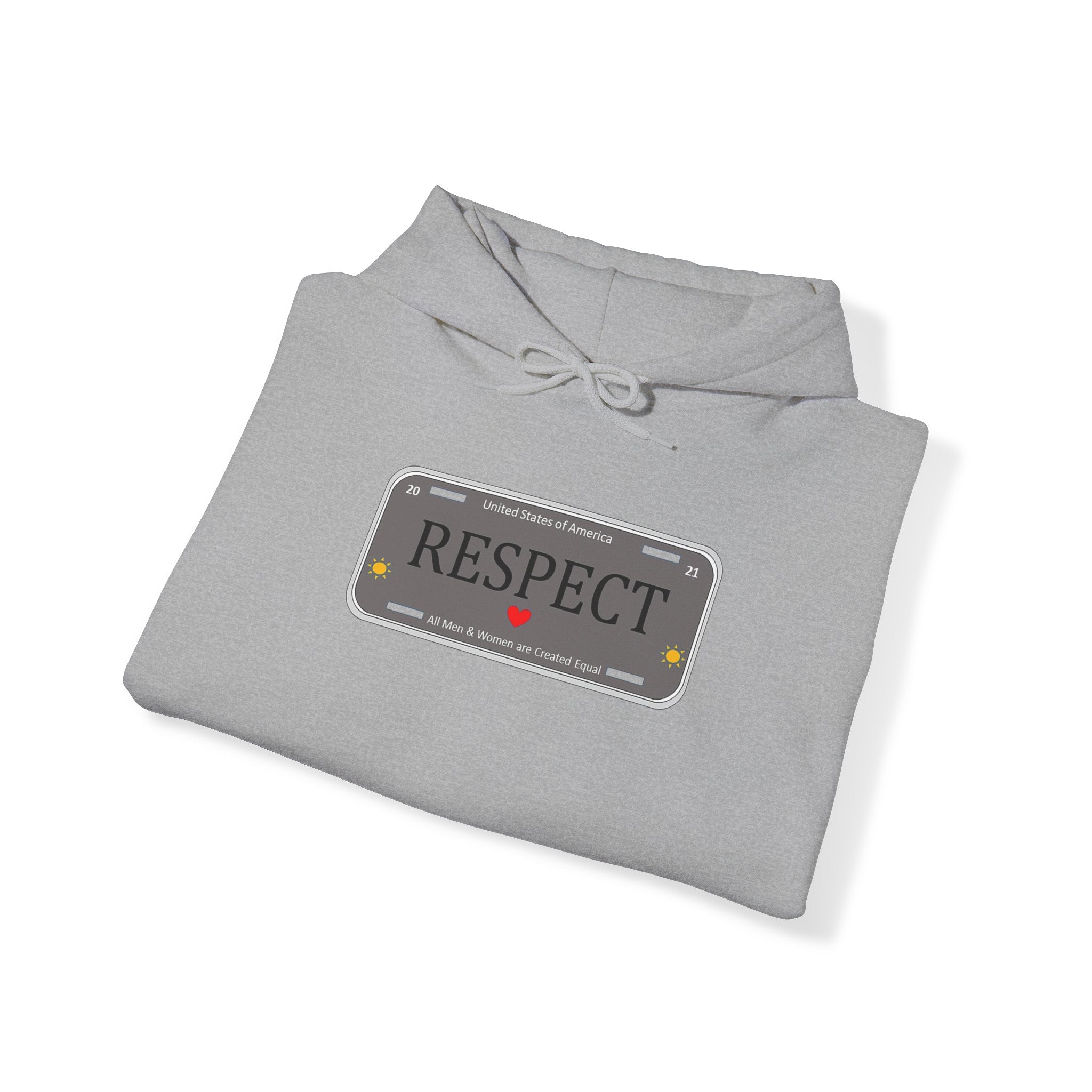 RESPECT Gray Unisex Heavy Blend™ Hooded Sweatshirt