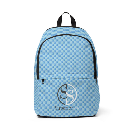 Light Blue Unisex Fabric Backpack