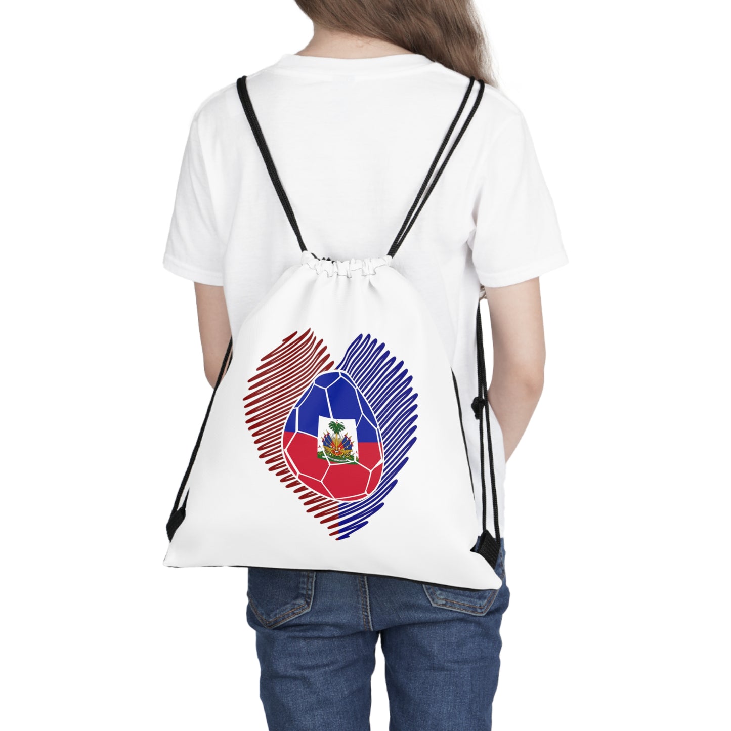 Love Haiti Outdoor Drawstring Bag