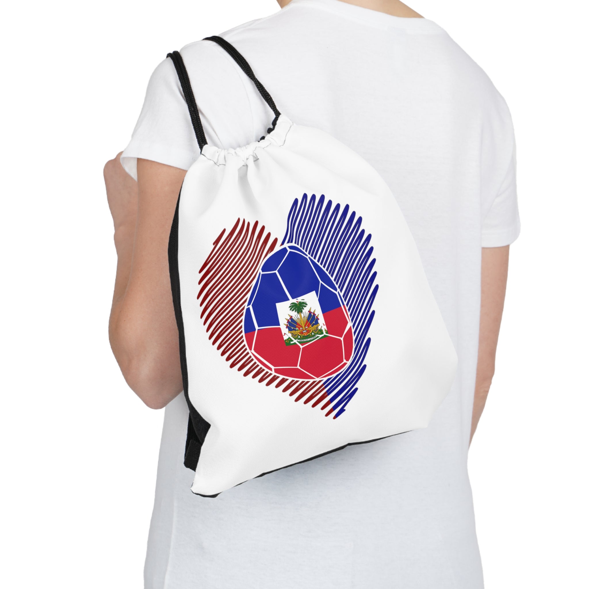 Love Haiti Outdoor Drawstring Bag