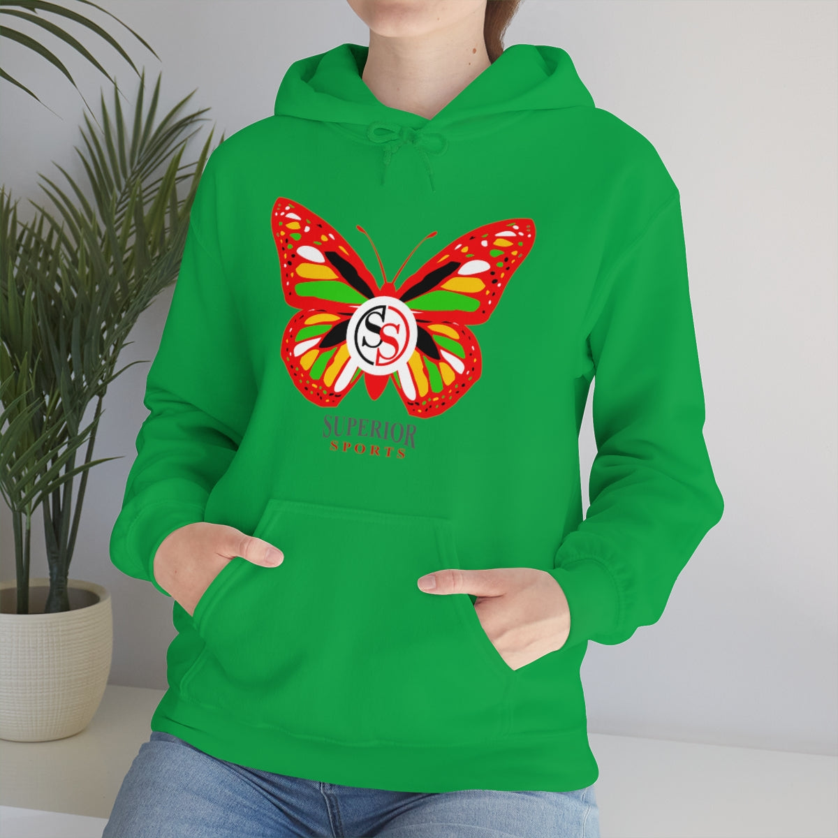 Ladies Hoodie Colorful Butterfly