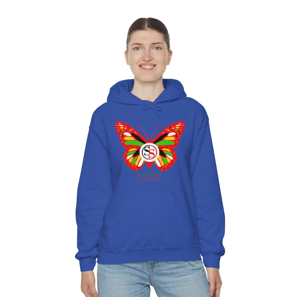 Ladies Hoodie Colorful Butterfly