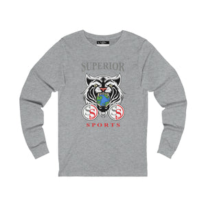 Men Long Sleeve White Tiger SS Tee