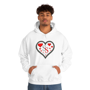 Ladies Hoodie Double Hearts