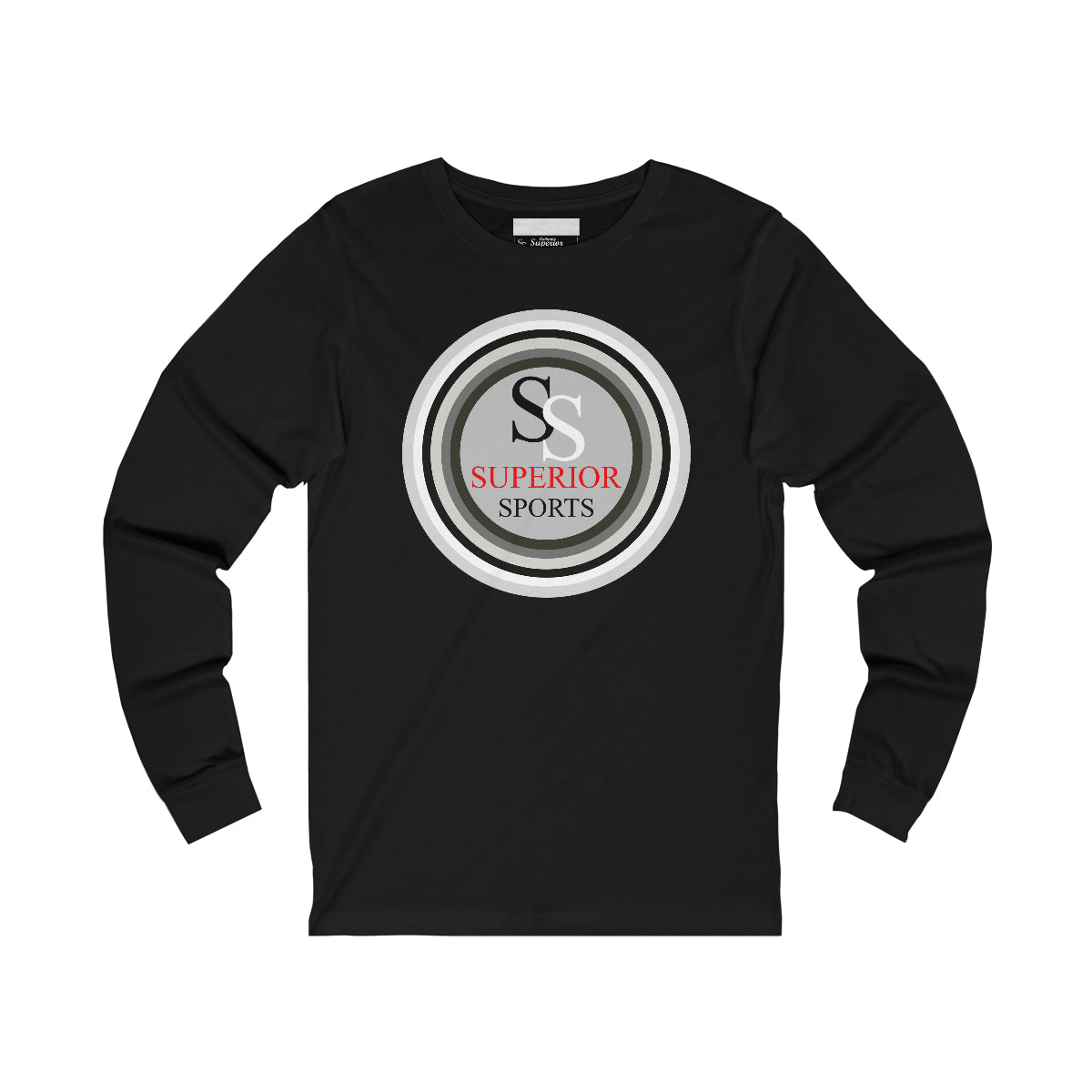 Men Long Sleeve Multi Gray Circles SS  Tee