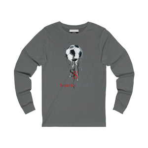 Men Long Sleeve Soccer Ball 2 Drip Tee