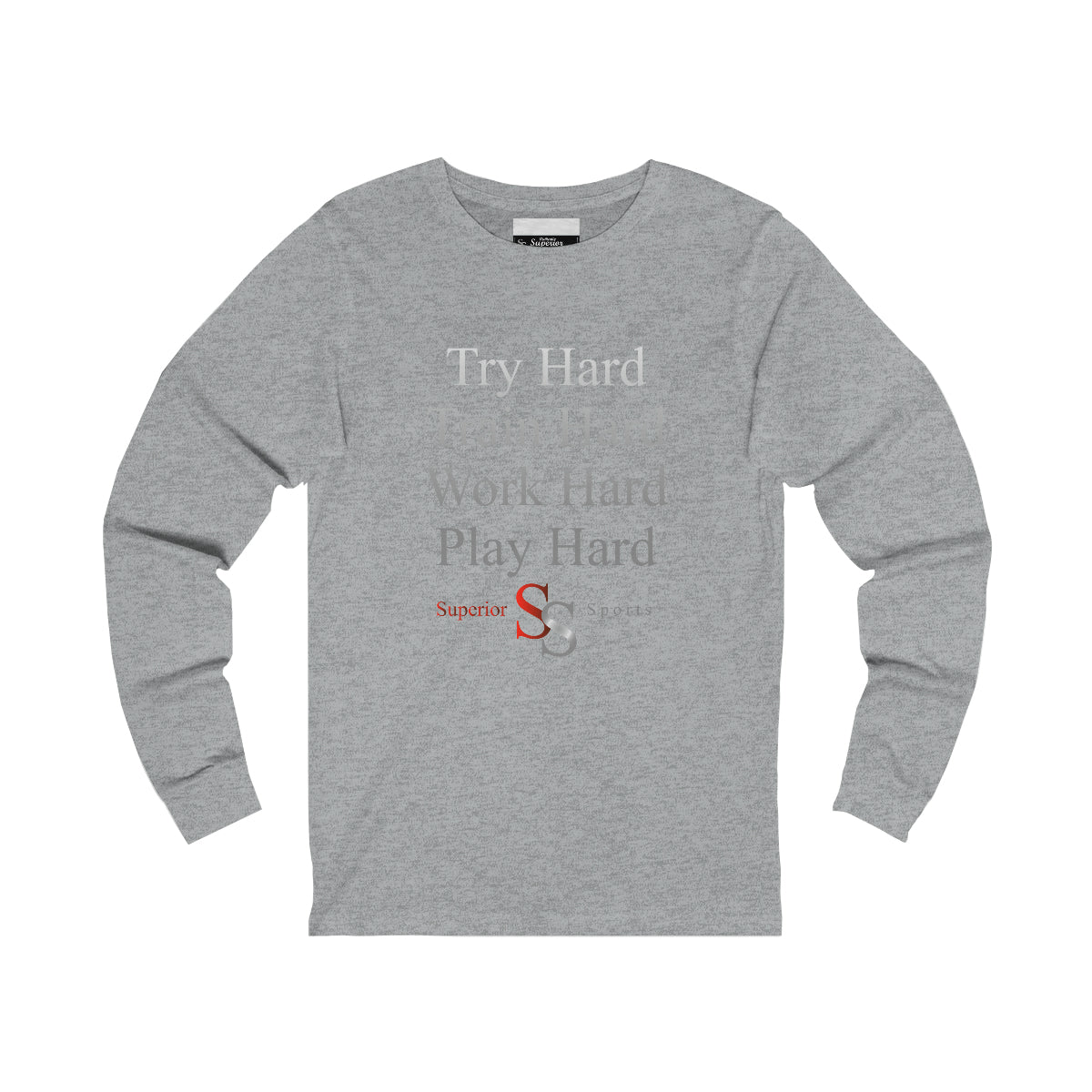 Men Long Sleeve Train Hard SS Tee