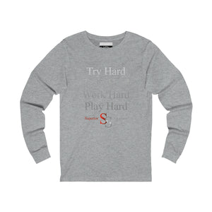 Men Long Sleeve Train Hard SS Tee