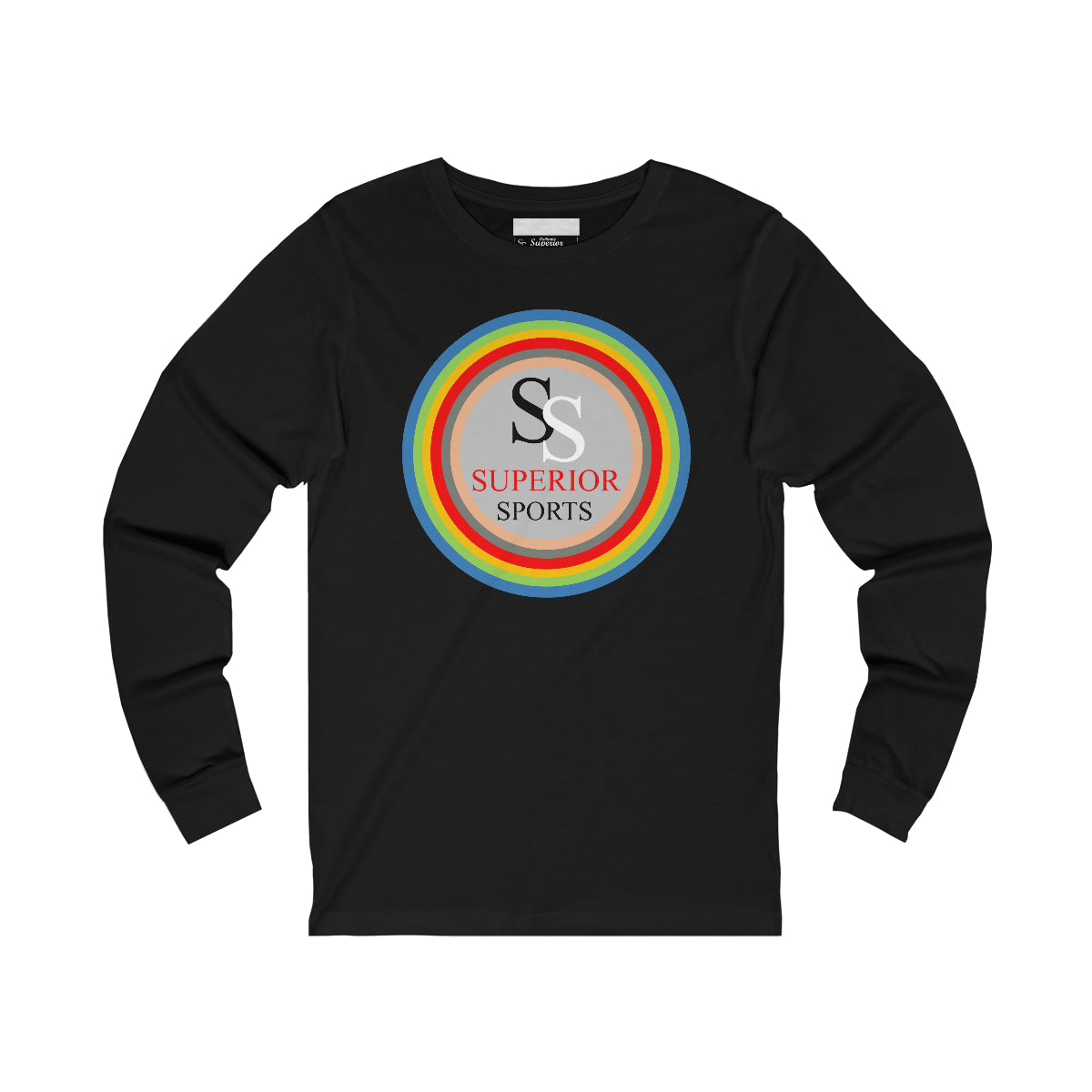 Men Long Sleeve Colorful Circles SS Tee