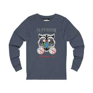 Men Long Sleeve White Tiger SS Tee