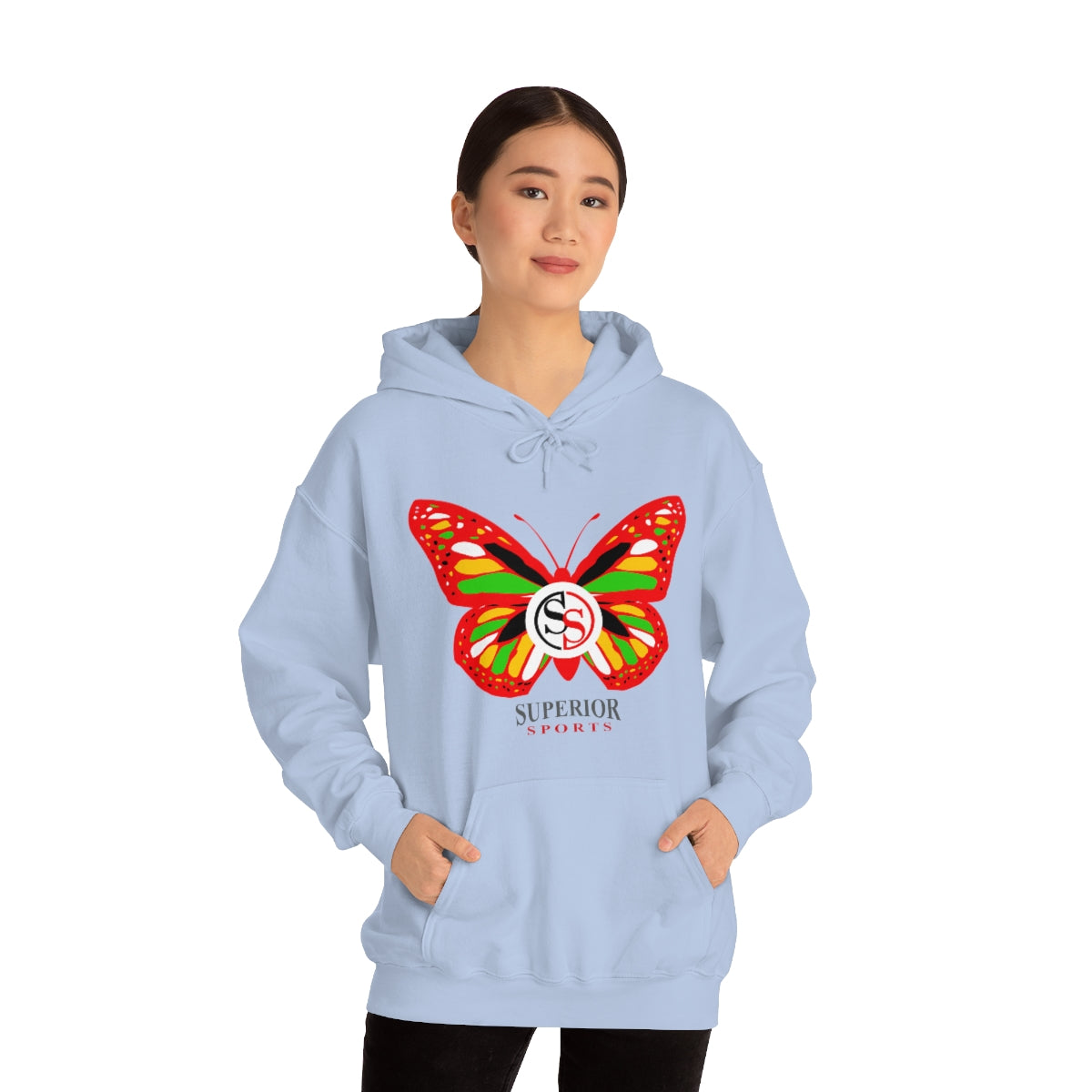 Ladies Hoodie Colorful Butterfly