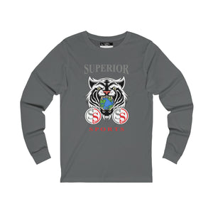 Men Long Sleeve White Tiger SS Tee