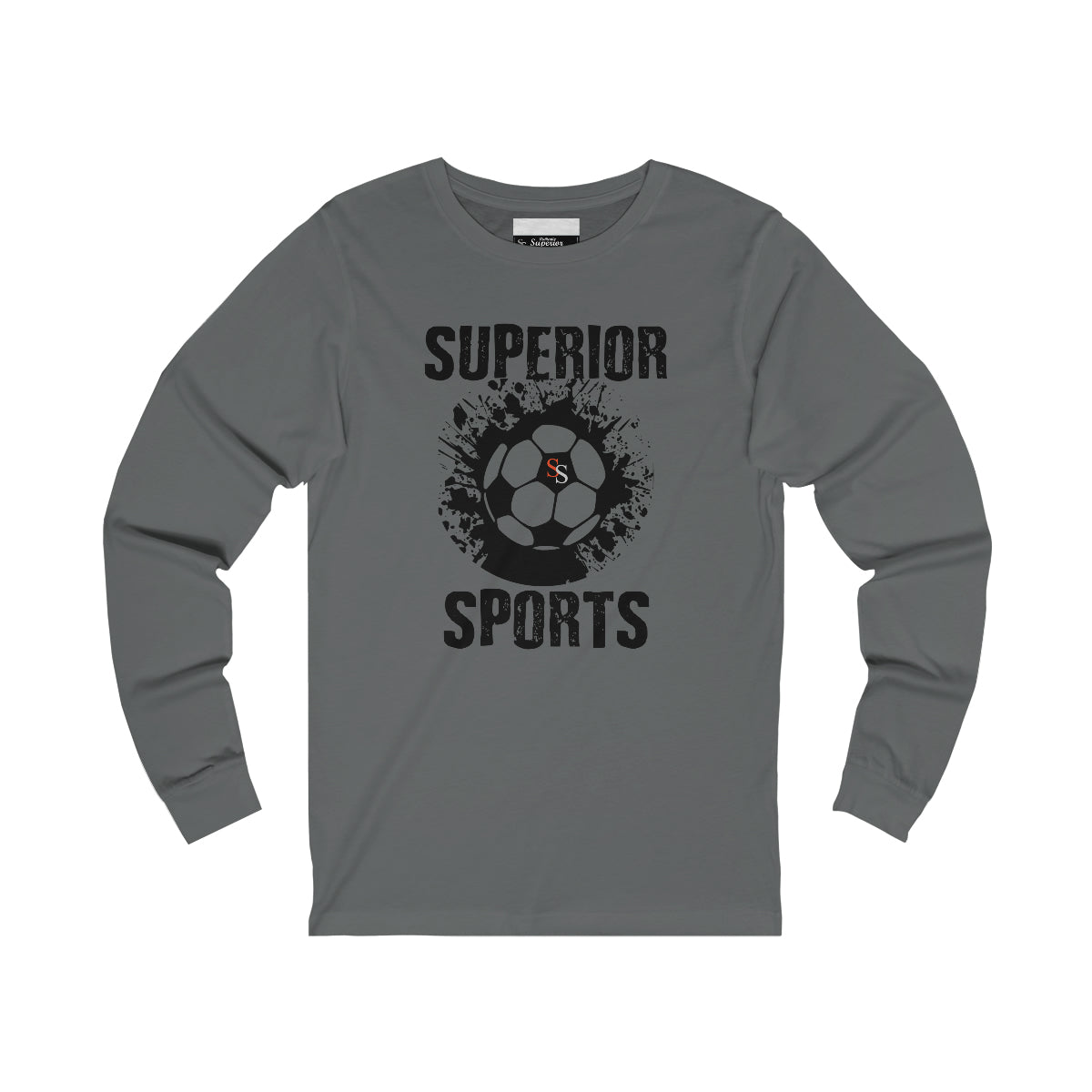 Men Long Sleeve Soccer Ball SS Drip Tee