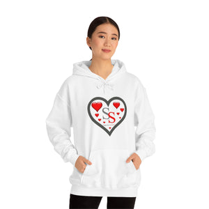 Ladies Hoodie Double Hearts