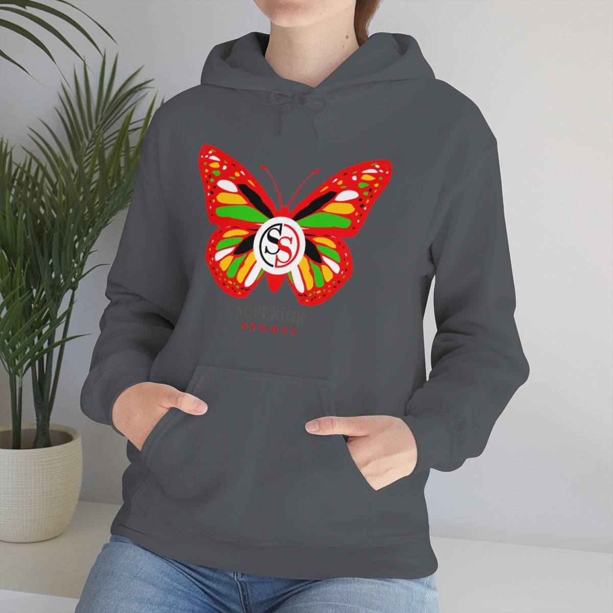 Ladies Hoodie Colorful Butterfly