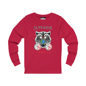 Men Long Sleeve White Tiger SS Tee