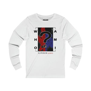 Men Long Sleeve Who Am I  Long Sleeve Tee