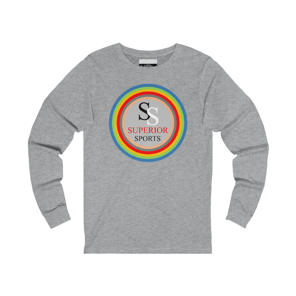 Men Long Sleeve Colorful Circles SS Tee
